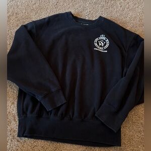 WISKII Activewear Black Cotton Blend Sweatshirt Size Small/Medium